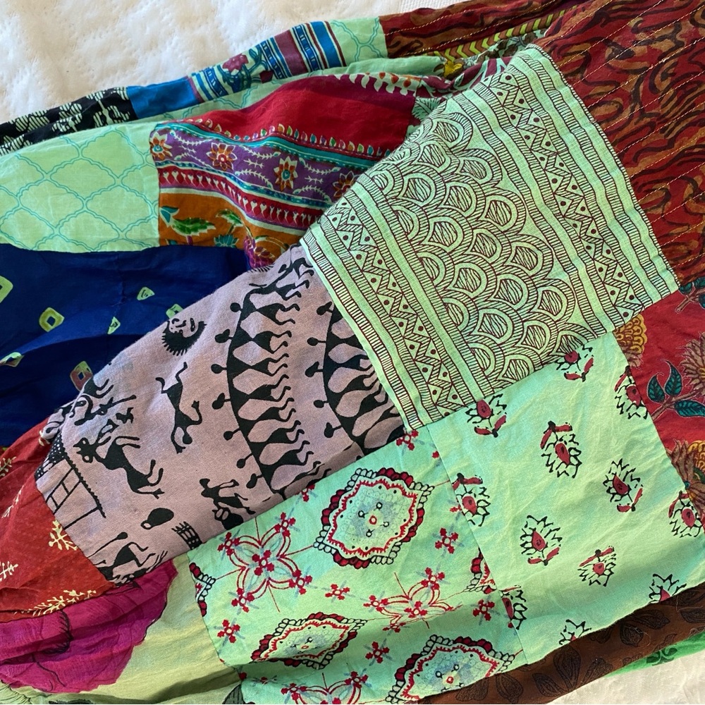 Yoga Peace Pants - Patchwork Multicolor Joggers - image 9